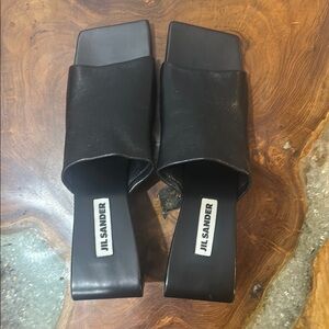 Jil Sander Black Sandals with Minimalist Design size 8